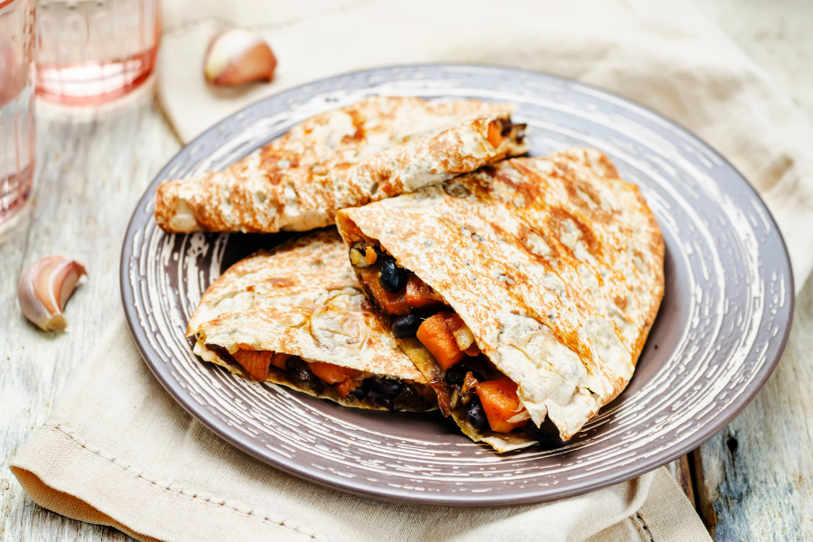 Quesadilla With Sweet Potato And Black Beans