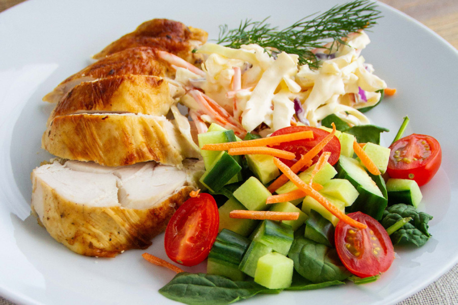 Ready Cooked Roast Chicken and Slaw